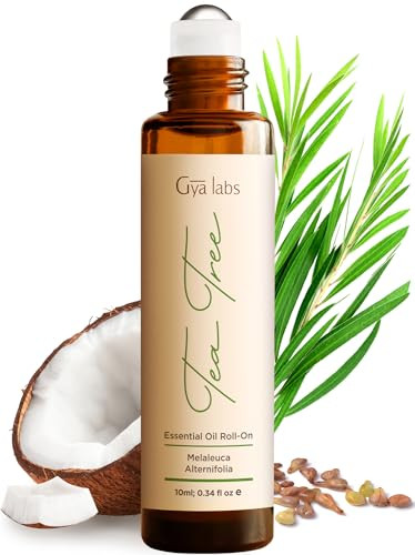 Gya Labs Tea Tree Oil For Skin (30Ml) & Tea Tree Roll On (10Ml) Set - Aromatherapy Grade Essential Oils Set - Gya Labs