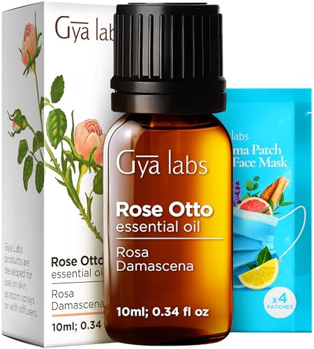 Gya Labs Rose Essential Oils For Skin Use & Neroli Essential Oil For Diffuser Set - Aromatherapy Grade Essential Oils Set - 2X0.34 Fl Oz - Gya Labs