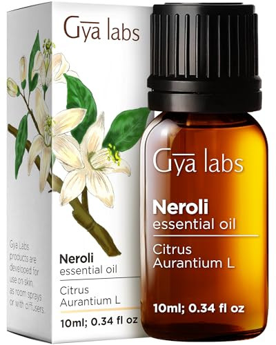 Gya Labs Rose Essential Oils For Skin Use & Neroli Essential Oil For Diffuser Set - Aromatherapy Grade Essential Oils Set - 2X0.34 Fl Oz - Gya Labs
