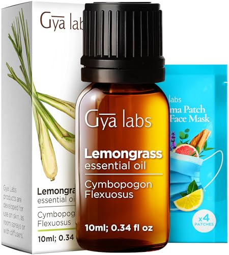 Gya Labs Spearmint Essential Oil For Diffuser & Lemongrass Essential Oil For Diffuser Set - Aromatherapy Grade Essential Oils Set - 2X0.34 Fl Oz - Gya Labs