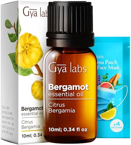 Gya Labs Frankincense Oil For For Body Comfort & Bergamot Essential Oil For Diffuser Set - Aromatherapy Grade Essential Oils Set - 2X0.34 Fl Oz - Gya Labs