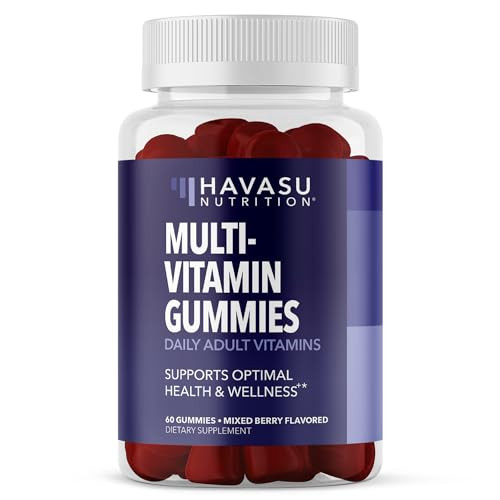 Havasu Nutrition Multivitamin Gummies For Adults - Daily Gummy With Vitamin C D And Zinc For Men And Women - 60 Count - Glp-1 Nutritional Support For Optimal Health And Wellness - 1 Month Supply Mixed Berry Flavor