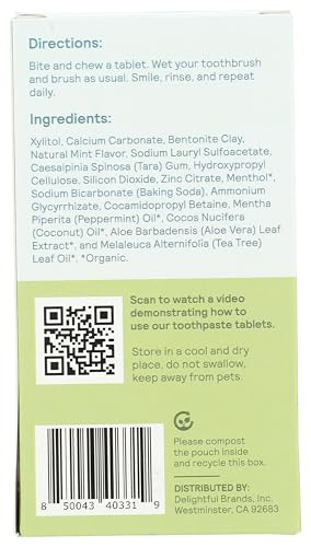 Huppy Peppermint Tablet Refill Toothpaste 62 Count