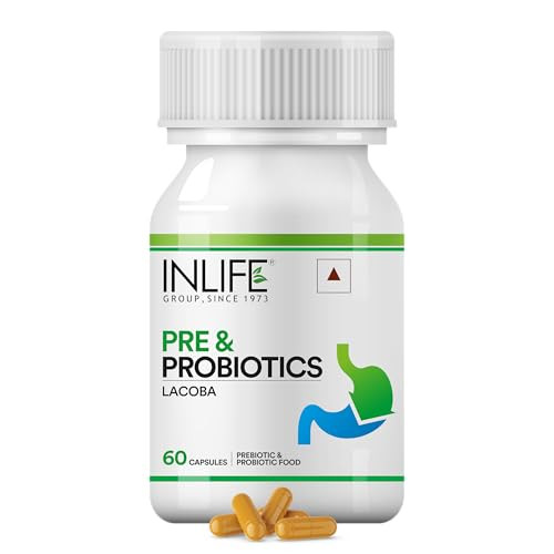 Inlife Prebiotic And Probiotic Supplement For Gut Health Lactobacillus Bacteria Probiotics For Women Men 60 Capsules