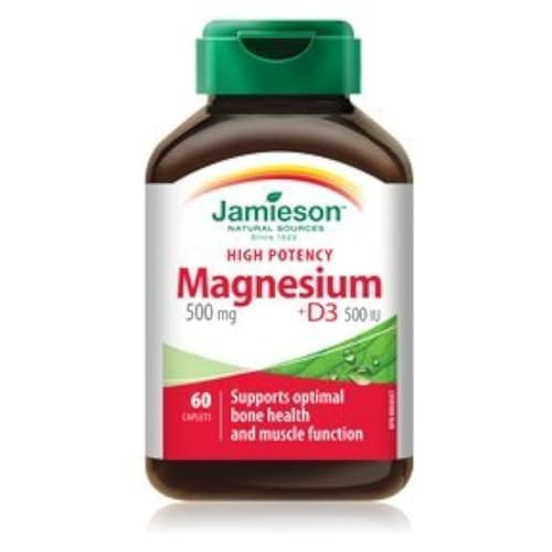Jamieson High-Potency Magnesium 500 Mg D3 500 Iu Formula 60 Caplets