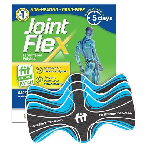 Jointflex Fit Therapy Far Infrared Patch For Lower Back Supports Continuous Active Mobility Up To 5 Days/Patch Synthetic Water Resistant Non-Heating Drug-Free 3 Pack 7.87 X 3.93