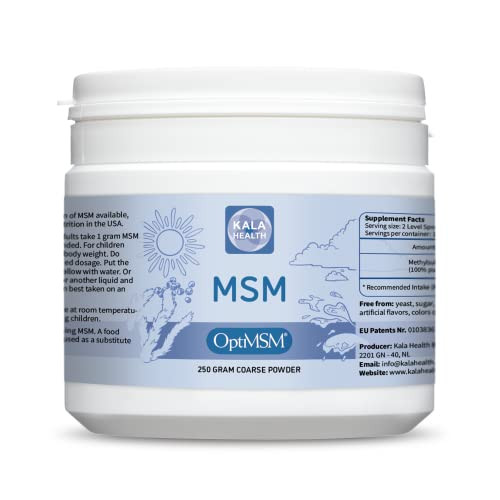 Kala Health Procapsin Optimsm Pure Methylsulfonylmethane Msm Supplement Powder Organic Gluten Free Non-Gmo Opti Msm Sulfur Crystals/Powder For Kids And Adults (250Grams)