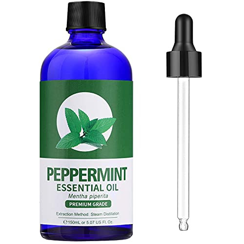 Lagunamoon Peppermint Oil 150 Ml And Pure Australian Tea Tree Essential Oil 150Ml For Diffusers Aromatherapy & Humidifiers