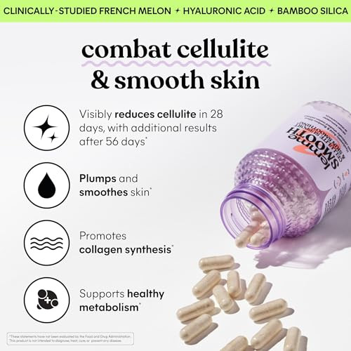 Lemme Smooth Anti Cellulite Capsules For Women Smooth Legs & Thighs Reduce Cellulite & Crepey Skin W/Clinically Studied Sod & Silica (1 Month Supply 30 Ct)