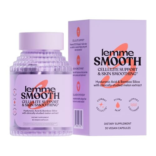 Lemme Smooth Anti Cellulite Capsules For Women Smooth Legs & Thighs Reduce Cellulite & Crepey Skin W/Clinically Studied Sod & Silica (1 Month Supply 30 Ct)