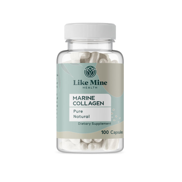 Like Mine Marine Collagen (100 Capsules) No Fillers Pure & Natural Bioavailable