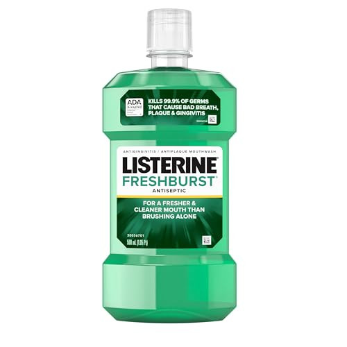 Listerine Freshburst Antiseptic Mouthwash For Bad Breath Kills 99 Of Germs That Cause Bad Breath & Fight Plaque & Gingivitis Ada Accepted Mouthwash Spearmint 500 Ml