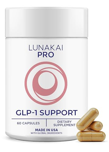 Lunakai Pro Usa Made Glp-1 Supplement - Natural Glp 1 Support With Probiotics & Resveratrol Supports Weight Management Cravings & Metabolism 60Ct