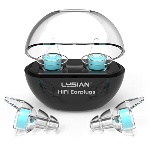 Lysian High-Fidelity Ear Plugs For Concert Reusable Musicians Earplugs For Noise Reduction 18Db Perfect For Music Festivals Raves Drummers & Djs 2 Pairs (L S) - Clear Sound & Comfortable Fit