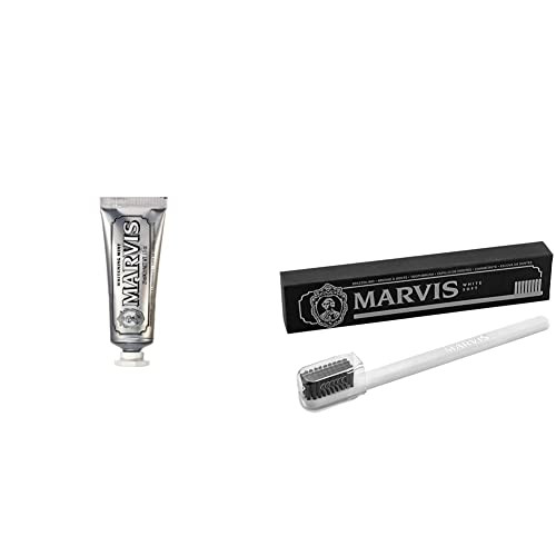 Marvis Tsa Approved Whitening Mint Toothpaste 1.3 Oz & Soft Toothbrush