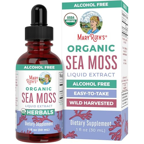 Maryruth'S Organic Irish Sea Moss Liquid Drops Chondrus Crispus Wild Harvested Organic Irish Moss Formulated For Adults & Kids Ages 14 Unflavored Sugar Free Vegan Non-Gmo 1 Fl Oz