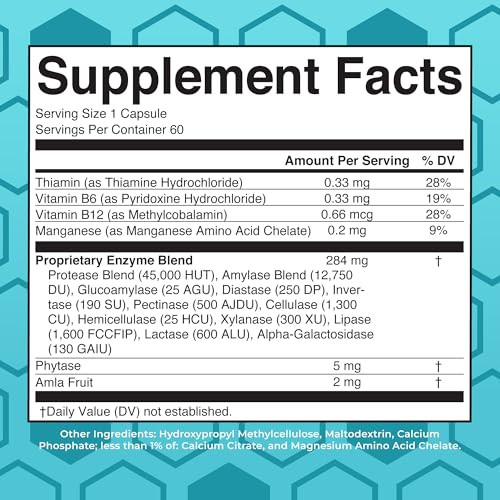Maryruth'S Maryruth Organics Digestive Enzymes Up To 2 Month Supply Vegan Digestive Health Aid And Gut Health Enzyme Complex Over 12 Enzymes Vitamins B6 & B12