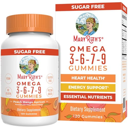 Maryruth'S Maryruth Organics Vegan Omega 3 6 7 9 Gummies Up To 4 Month Supply Omega 3 Supplement With Flaxseed Oil Omega 3 Gummies No Fish Taste Non-Gmo 120 Count