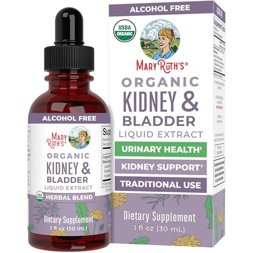 Maryruth'S Organics Herbal Supplement Drops Support Renal & Urinary Systems Juniper Berry Cleavers Dandelion Hawthorn Horsetail & Chanca Piedra Vegan Non-Gmo 1 Fl Oz