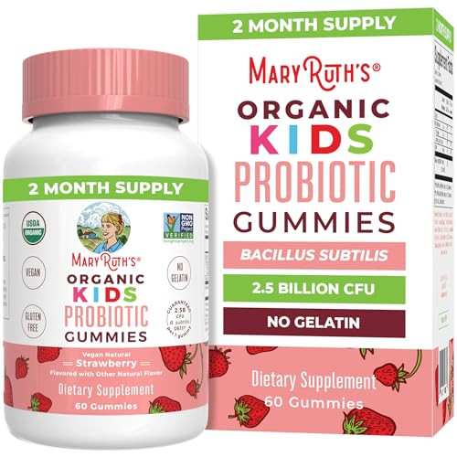 Maryruth'S Maryruth Organics Kids Probiotics For Digestive Health Usda Probiotic Gummies 2 Month Supply Kids Probiotics Immune Support Gut Health Supplement Vegan Non-Gmo Gluten Free 60 Count