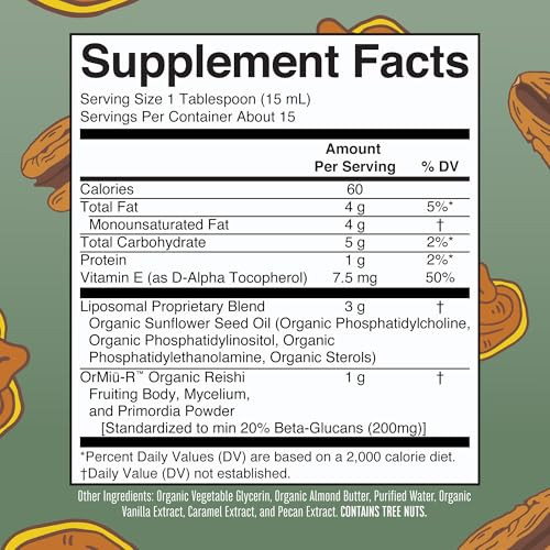 Maryruth'S Maryruth Organics Reishi Vegan Mushroom Supplement Ultra Absorption Liposomal Immune Support With 200Mg Beta-Glucans Vegan Full Spectrum Reishi Mushrooms Fruiting Body 7.6 Oz
