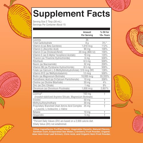 Maryruth'S Liquid Morning Multivitamin Hair Growth (Peach Mango 15Oz) & Nighttime Multimineral (Coconut 15Oz) Clean Label Project Verified Vegan Non-Gmo Beauty Bedtime Routine & Wellness