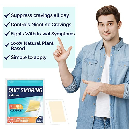 Mcukv 21Mg Step 1 Smoking Aid Stop Smoking Patch Easy And Effective To Help Quit Smoking Safety Anti-Smoking Stickers Stop Smoking Aid 30 Count 24H Delivered