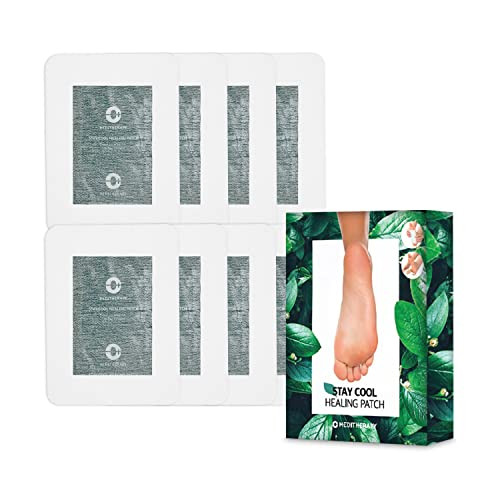 Meditherapy Stay Cool Healing Patch (8Ea) Korean Foot Pads For Relaxing Foot Patches Detoxing Pads All Natural Herb Remedy Stress Relief