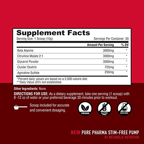 Metabolic Nutrition Stim Free Pump