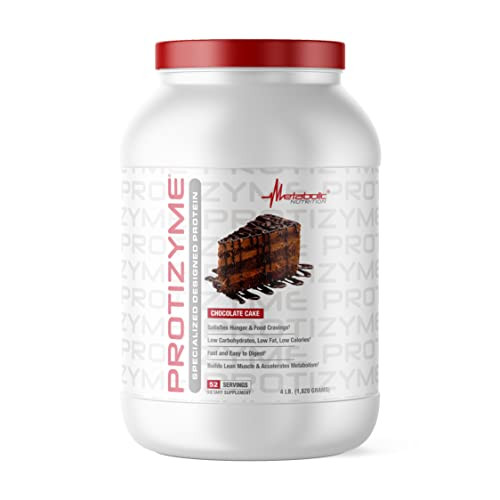 Metabolic Nutrition Protizyme 100 Whey Protein Powder High Protein Low Carb Low Fat Whey Protein Digestive Enzymes 24 Essential Vitamins And Minerals 4 Pound 52 Servings