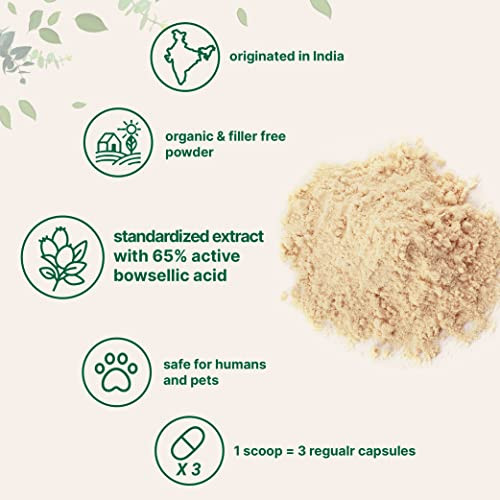 Micro Ingredients Organic Boswellia Serrata Extract Powder 8 Ounce Pure Boswellia Supplement With 65 Boswellic Acid Supports Joints Knees And Bones Health Non-Gmo Pet Friendly India Origin