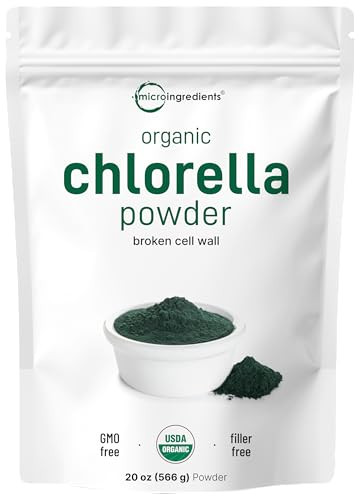 Micro Ingredients Organic Chlorella Powder 20 Ounces Broken Cell Wall For Complete Absorption Raw Superfood Supplement Rich In Protein & Vitamins Non-Gmo Vegan Non-Irradiated