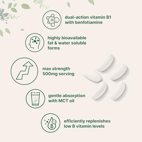 Micro Ingredients Vitamin B1 Thiamine 500Mg With Benfotiamine & Mct Oil 240 Softgels Highly Bioavailable Thiamine Supplement For Energy & Nervous System Support Non-Gmo Soy Free