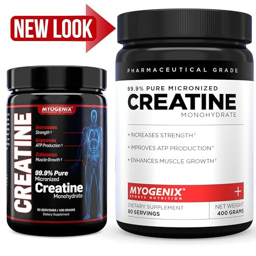 Myogenix Creatine Monohydrate Pure Creatine Powder For Strength & Endurance Supports Atp Production & Muscled Strength No Additives Unflavored (80 Servings)