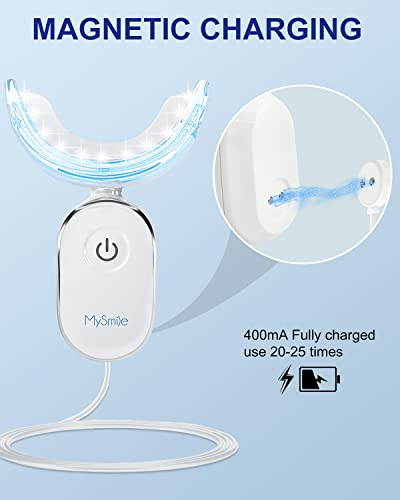 Mysmile 30 Treatment Teeth Whitening Pen With Teeth Whitening Accelerator Light Enamel Safe Tooth Whitening Gel For Teeth Sensitive-10 Min Fast Whitening Teeth-Helps To Remove Stains From Coffee Smo