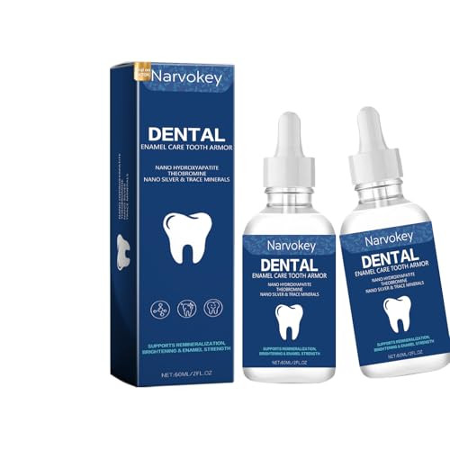 Narvokey Cavity Healing Tooth Armor Transparent Enamel Strengthening Formula Drops With Hydroxyapatite Daily Oral Care Solution For Cavity Defense And Gum Health 2 Count