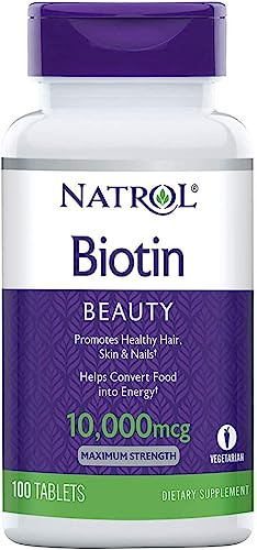 Natrol Biotin Maximum Strength 10000 Mcg Tablets 100 Ea (Pack Of 4)