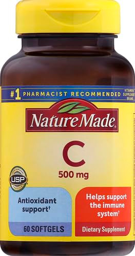 Nature Made Vitamin C 500 Mg W. Timed Release Rose Hips Tablets 60 Ct