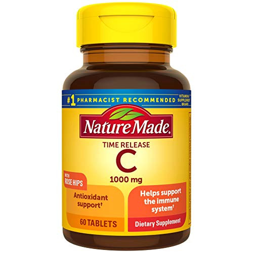 Nature Made Vitamin C 1000 Mg Time Release Tablets With Rose Hips 60 Count (Packaging May Vary)