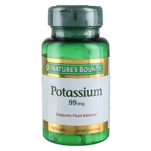 Nature'S Bounty Potassium Gluconate 99Mg 100 Caplets (Pack Of 3)