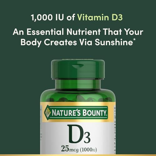 Nature'S Bounty Vitamin D3 1000 Iu Immune Health 120 Softgels (Pack Of 1)