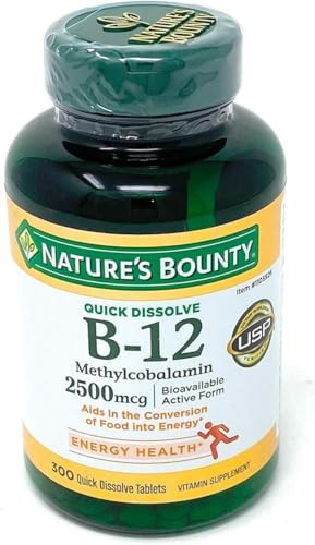 Nature'S Bounty Vitamin B-12 2500 Mcg 300 Quick Dissolve Tablets