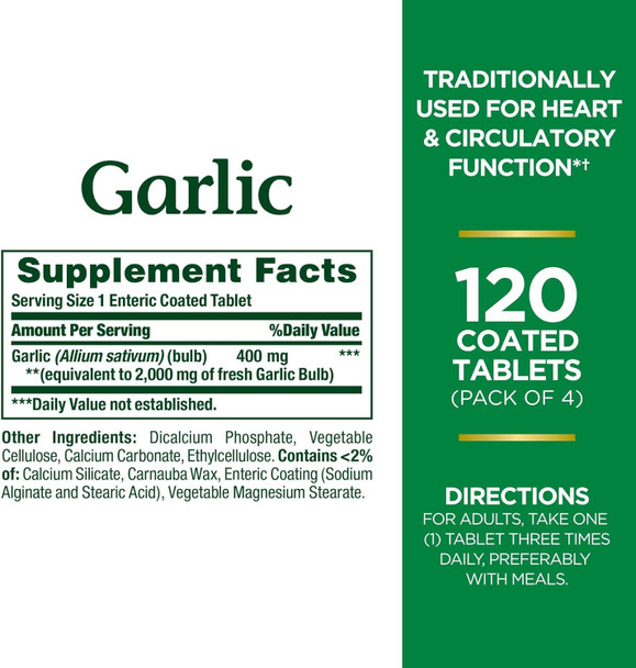 Nature'S Bounty Garlic 2000Mg Tablets 120 Ea
