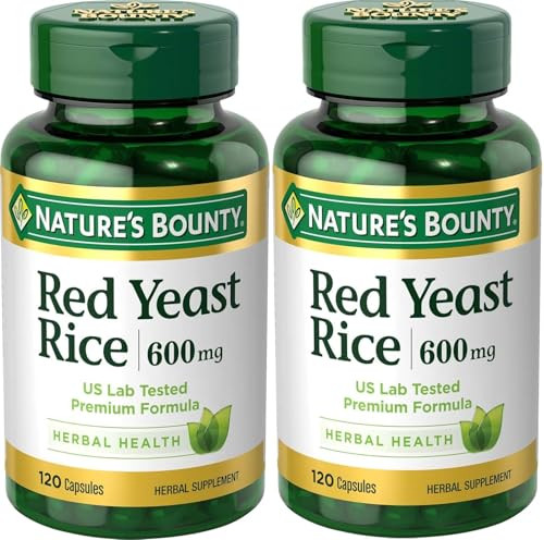 Nature'S Bounty Red Yeast Rice 600Mg 120 Capsules (Pack Of 2)