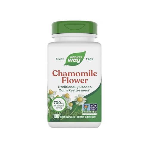 Nature'S Way Chamomile Flower 700 Mg Per Serving 100 Vcaps (Packaging May Vary)