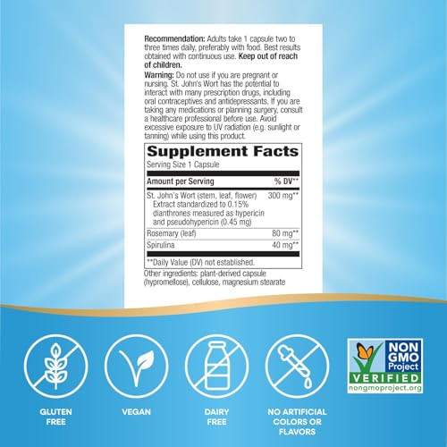 Nature'S Way St. John S Wort Premium Extract Promotes Positive Outlook Non-Gmo 90 Capsules