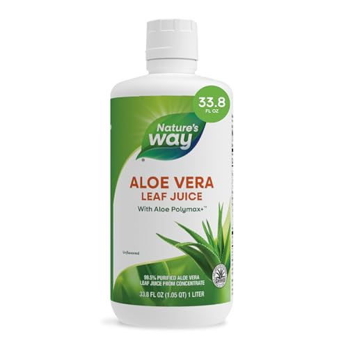 Nature'S Way Nature S Way Aloe Vera Leaf Juice Flavorless Juice 99.5 Purified From Concentrate Certified By The International Aloe Science Council Unflavored 33.8 Fl Oz
