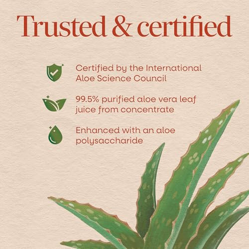 Nature'S Way Nature S Way Aloe Vera Leaf Juice Flavorless Juice 99.5 Purified From Concentrate Certified By The International Aloe Science Council Unflavored 33.8 Fl Oz