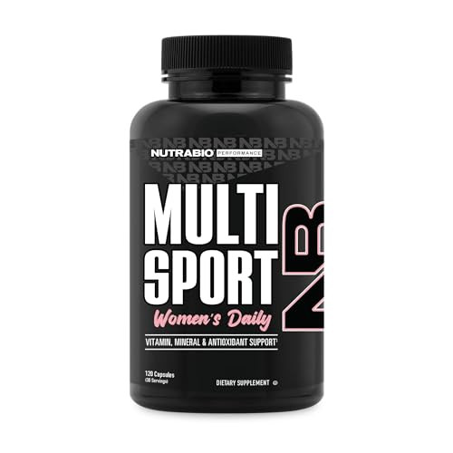 Nutrabio Multisport For Women - Womens Multivitamin - 33 Vitamins Minerals Micronutrients - Rich In Antioxidants - Supports Peak Athletic Performance Energy Metabolism (120 Vegetable Capsules)