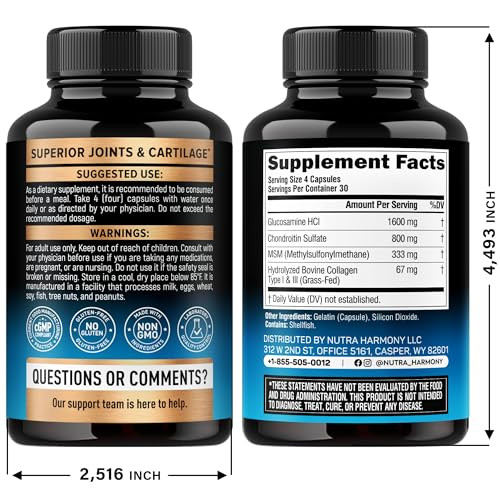Nutraharmony Glucosamine Chondroitin & Menopause Capsules